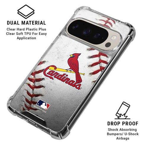 MLB St. Louis Cardinals Game Ball Pixel 9/9 Pro Clear Case